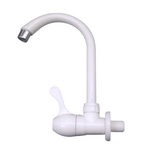 Robinet de cuisine en plastique Yunsu avec poignée en forme de tuyau, design col de cygne blanc - Product Image 1