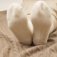 Chaussettes pour femmes en cachemire pur doux, très vendues, avec logo personnalisé