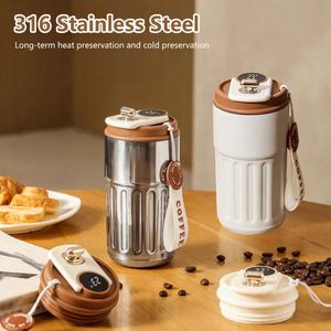 Smart Portable 316 Stainless Steel Tumbler Mug <b>Coffee</b> Cup with LED Temperature Display Vacuum <b>Flasks</b> Thermos for Water Usage - Product Image 3