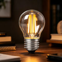 Ampoule LED à filament Edison G45 E27 AC230V, gradation par thyristor, abat-jour en plastique transparent, indice de rendu des couleurs, courant constant
