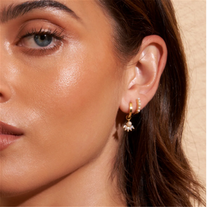 Aretes Colgantes de Perlas de Plata de Ley 925 Chapados en Oro de 18K de Moda CANNER, Circonita 5A de Grado AAAAA, Regalos para Mujeres - Product Image 3