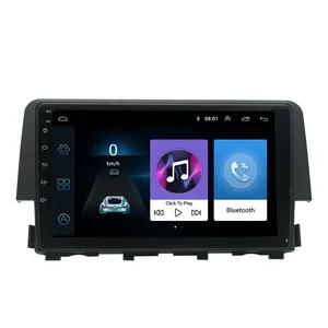 Autoradio 9 "2Din 안드로이드 자동차 오디오 라디오 DVD GPS 플레이어 혼다 시빅 2016-2019 Carplay 4G 와이파이 스테레오 멀티미디어