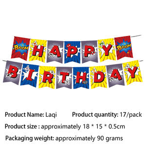 Blue City Hero super-héros fête d'anniversaire fournitures vaisselle jetable assiettes en papier nappe bannière super-héros fête décoration - Product Image 2