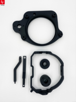Collier de raccordement hydraulique à deux boulons en acier inoxydable usiné CNC sur mesure OEM, finition oxyde noir, à bride fendue