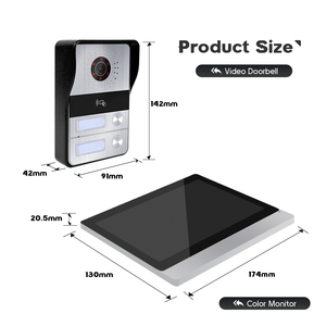 9 inch cảm ứng màn hình Màn hình 2 dây thông minh <span class=keywords><strong>Video</strong></span> Doorphone hệ thống <span class=keywords><strong>intercom</strong></span> chuông cửa máy ảnh với 1080P chuông cửa - Product Image 4
