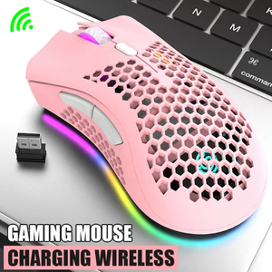 Chuột quang không dây 2.4G Chuột chơi game rỗng có thể sạc lại Chuột chơi game RGB - Product Image 4