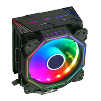 High-Performance 120mm CPU Water Cooling 6 Heat Pipes Double Dual Towers Radiator with Fluid Bearing ARGB LED for Computer Case