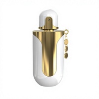 Flacon de parfum ovale de luxe vide, or blanc, charme décoratif, emballage de parfum personnalisé