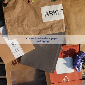 Sacs d'emballage en papier personnalisés, boîtes d'emballage, manches courtes, ouvertures, boîtes cadeaux avec logo personnalisé, boîtes cadeaux. - Product Image 1