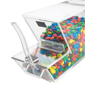 Wholesale Clear Acrylic pick and mix sweets candy dispenser bin