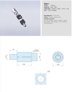 Offre Spéciale usine ms20-1 top qualité boîtier en alliage de zinc et cylindre montage du matériel de verrouillage du cabinet pour ordinateur cam lock