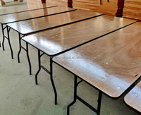 72 "96" 6 '8' rectangle Multitude Banquet Installations Écoles Centres de Conférence et Maison Fête de Mariage Longue Table Pliante en Contreplaqué