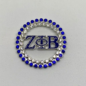 Broche ZPB tendance pour sororité, motif geste du doigt bleu, avec émail bleu et strass, idéale comme cadeau pour vêtements féminins - Product Image 5