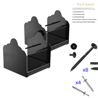 Base de poteau personnalisée Support d'ancrage de poteau réglable Base de poteau réglable 4x4 5x5 6x6 pouces
