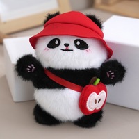 Porte-clés en peluche Panda de 4 pouces, doux et moelleux, jouets en peluche pour enfants, animaux en peluche, pour machine à griffes
