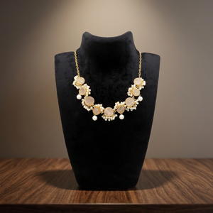 Conjunto de Collar y Aretes de Cuarzo Rosa Chapado en Oro de 18K, Estilo Tradicional para Mujer, para Boda o Compromiso, Hecho a Mano, Precio de Fábrica, OEM - Product Image 3