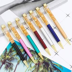 Gold Foil Oil Ballpoint <b>Pen</b> Elegant Metal Stationery Beautiful Advertising Print 1.0mm Writing Back-to-School Essential Gift - Product Image 1