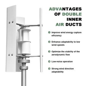 Système énergétique de générateur éolien hors réseau de 1 kW pour la production d'énergie, éolienne <span class=keywords><strong>verticale</strong></span> pour usage domestique - Product Image 6