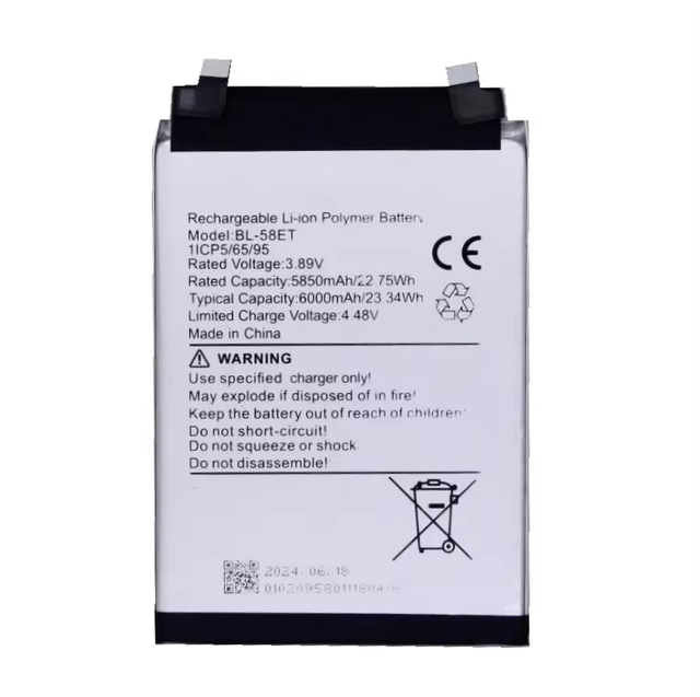 REAL CAP Replacement Battery BL- 58ET for Tecno Pova 5 LH7N Mobile Cell Phone Smartphone Batteries Factory OEM Customized