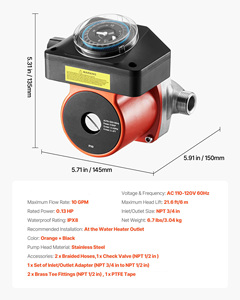Bơm tuần hoàn nước nóng, với van Bypass, cho máy nước nóng bể - Product Image 6