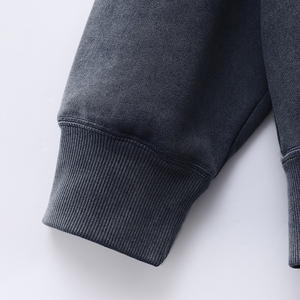 Thời Trang Phố 350 GSM Axit Rửa Unisex Đau Khổ Nặng Mùa Đông Người Đàn Ông Phụ Nữ OEM Tùy Chỉnh <span class=keywords><strong>In</strong></span> Dài Tay Áo Hoodie Set - Product Image 4