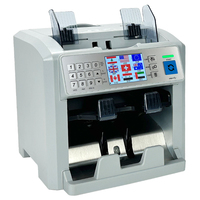 Machine de triage de compteur de factures CIS double 8plus Détecteur de faux billets de banque Machines commerciales avec écran TFT de 3.5 pouces