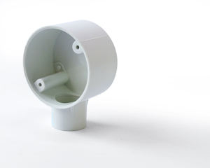 Boîte de jonction unidirectionnelle en PVC blanc AC BJ 1 résistante aux flammes, tailles 20mm 50mm, norme BS EN 4706, sans couvercle - Product Image 6