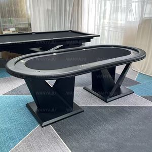 <span class=keywords><strong>Table</strong></span> de <span class=keywords><strong>Poker</strong></span> Ovalado Oval 10 Hommes 10 Places Multifonctionnelle pour Jeux de <span class=keywords><strong>Table</strong></span> de Casino avec Support en Bois et Tasses en Acier - Product Image 3
