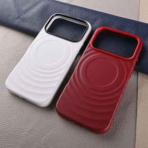 Custodia per telefono a goccia d'acqua in PU+Pelle con bordo ondulato, in silicone a copertura totale, magnetica per <span class=keywords><strong>iPhone</strong></span> 17 <span class=keywords><strong>Pro</strong></span> Max, <span class=keywords><strong>iPhone</strong></span> 16, 15, <span class=keywords><strong>14</strong></span>, 13 - Product Image 1