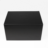 Boîte de papier en carton rigide à insertion doublée de satin personnalisée Boîte magnétique noire de type logo de marque imprimée Emballage pour cadeau