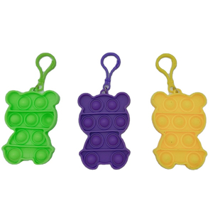 ใหม่พวงกุญแจรูปหมีแบบเรียบง่าย llaveros พวงกุญแจมือบรรเทาความเครียดขนาดเล็กพวงกุญแจสุนัขแบบกดป๊อปฟอง - Product Image 6
