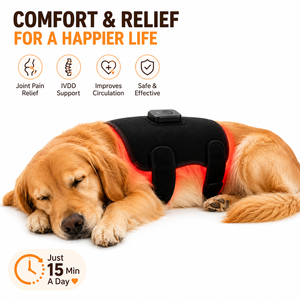 Ceinture de luminothérapie rouge pour animaux de compagnie (chiens, chats) – Soulagement de la <span class=keywords><strong>douleur</strong></span> par LED infrarouges, récupération musculaire et <span class=keywords><strong>articulaire</strong></span>, minuterie réglable, dispositif vétérinaire - Product Image 4