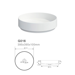 Fabricante de lavabos de cerámica, lavabo redondo resistente a las grietas para baño de hotel - Product Image 3