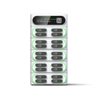 Station de partage de batteries externes ultra-minces à charge rapide 60W, 20 emplacements, 6000mAh pour téléphones mobiles