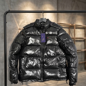 Giacca Puffer con Cappuccio Personalizzata Stile Lusso RLS, Nero Lucido, Calda e Imbottita per Uomo e Donna, per Attività all'Aperto - Product Image 6
