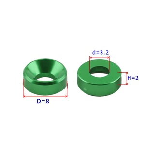 Vis à tête plate en alliage d'aluminium M3M4M5M6 de haute qualité avec rondelle plate à finition brute, style fendu multicolore - Product Image 6