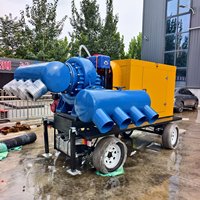 Pompa Air Aliran Campuran 2000 M3/jam yang Dipasang di Trailer untuk Irigasi, Drainase, dan Transfer Air