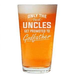 Souvenir : Verre à bière (Grand-père) de 16 oz pour l'annonce de grossesse, avec la citation « Seuls les meilleurs pères sont promus au rang de grand-père », compatible micro-ondes - Product Image 6