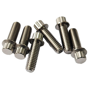 Tornillos de cubo de rueda de aleación de titanio GR5 con brida hexagonal de alta resistencia M6x28mm, tornillos de 12 puntos para llantas divididas, para fijación automotriz - Product Image 4