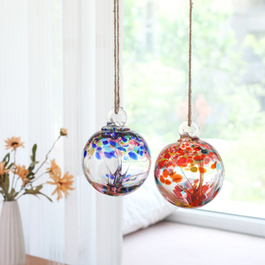 Bola de cristal Náutica para decoración del hogar, suministros de soplado de vidrio de Arte de <span class=keywords><strong>Murano</strong></span> de colores con adornos encantadores para cúpula de Navidad