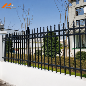 Wholesale Galvanized Steel Picket Fence Panels Electrophoretic Coated Anti Corrosion Fencing for Housing Project Developers - Product Image 1