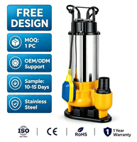 Bomba Sumergible de Acero Inoxidable KAISLEN 0.75HP V550E 0.55kW 230L/min de Alto Flujo, Bomba de Sumidero de 2 Pulgadas para Riego de Jardín, CE