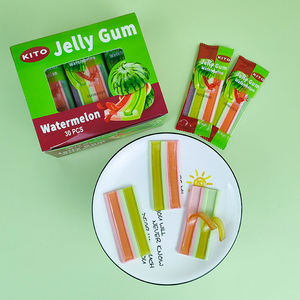 Manufacturer OEM Service Available Bulk Wholesale Watermelon Bubble <strong>Gum</strong> Flavored Jelly <strong>Chewing</strong> <strong>Gum</strong> With Box Packaging - Product Image 1