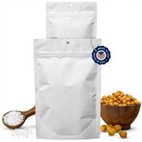 Sachet Doypack Blanc Refermable pour Emballage Alimentaire de Snacks en Vente au Détail
