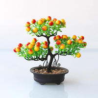 Tanaman Bonsai Pinus Mini Plastik Buatan, Tanaman Hijau Realistis, Ornamen Thanksgiving, Miniatur Rumah Boneka, Dekorasi Rumah Tangga