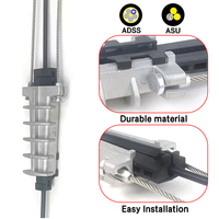 Collier de tension en alliage d'aluminium à point mort, type cale, pour l'installation de câbles aériens ADSS/FTTH