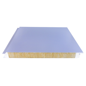 Panneaux sandwich en <span class=keywords><strong>laine</strong></span> <span class=keywords><strong>de</strong></span> <span class=keywords><strong>roche</strong></span> PU et acier ignifuge <span class=keywords><strong>de</strong></span> classe industrielle, faciles à installer, pour l'isolation écologique des extérieurs d'entrepôts - Product Image 4