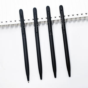 Stylo pour hôtel Stylo publicitaire noir mat Promotion avec logo personnalisé Stylo à bille fin fin et fin pour l'écriture de scénario - Product Image 4