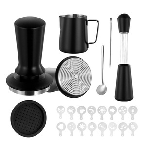 YIRUI Durable 51/53/58mm Self-Leveling Barista <strong>Coffee</strong> <strong>Tamper</strong> 304 Stainless Steel Espresso <strong>Set</strong> Graduated Tag <strong>Coffee</strong> Needle - Product Image 1