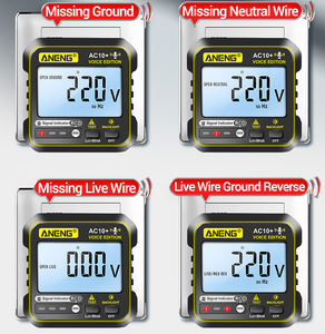 AC10 + dijital ekran soket test dedektörü çıkış denetleyicisi abd/ab sıfır yangın hattı fiş multimetre devre kesici bulucular - Product Image 5